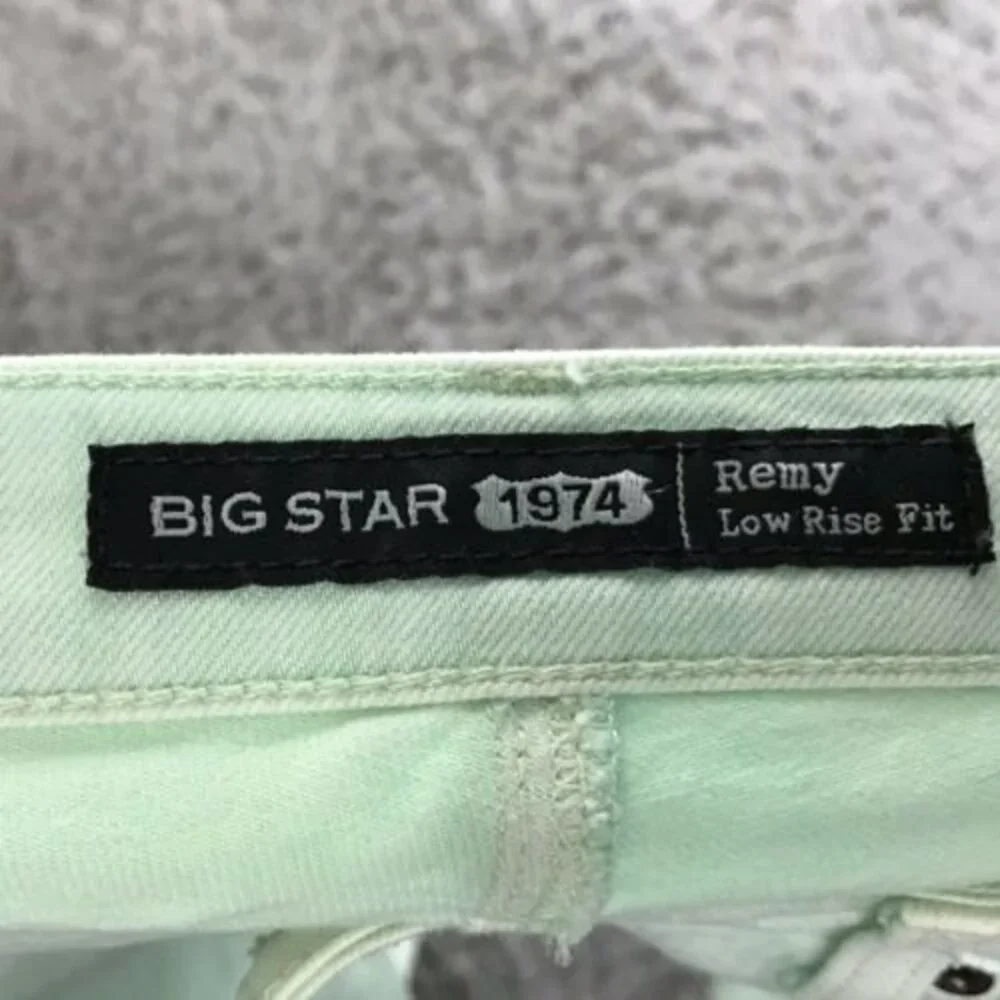 BIG STAR Remy Ankle‎ Skinny Jeans Sz 28 Stretch Mint Green MSRP $95